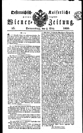 Wiener Zeitung 18200309 Seite: 1