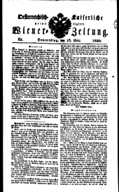 Wiener Zeitung 18200316 Seite: 1