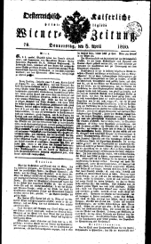Wiener Zeitung 18200406 Seite: 1