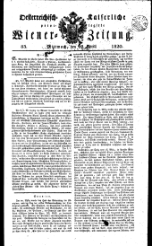 Wiener Zeitung 18200412 Seite: 1