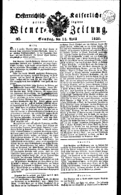 Wiener Zeitung 18200415 Seite: 1