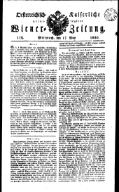 Wiener Zeitung 18200517 Seite: 1