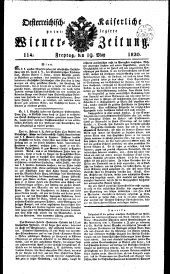 Wiener Zeitung 18200519 Seite: 1