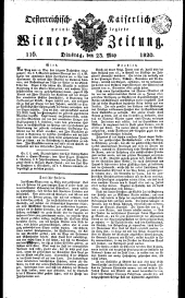 Wiener Zeitung 18200523 Seite: 1