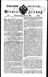 Wiener Zeitung 18200525 Seite: 1