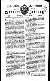 Wiener Zeitung 18200527 Seite: 1