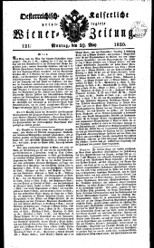 Wiener Zeitung 18200529 Seite: 1