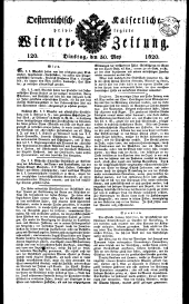 Wiener Zeitung 18200530 Seite: 1