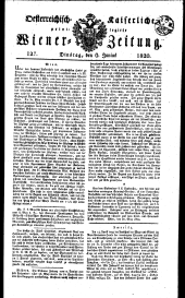 Wiener Zeitung 18200606 Seite: 1