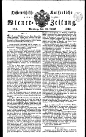 Wiener Zeitung 18200710 Seite: 1