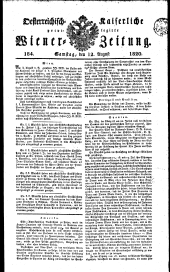 Wiener Zeitung 18200812 Seite: 1