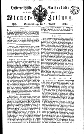 Wiener Zeitung 18200831 Seite: 1