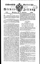 Wiener Zeitung 18200916 Seite: 1