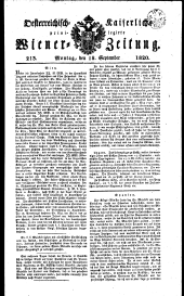 Wiener Zeitung 18200918 Seite: 1