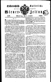 Wiener Zeitung 18201003 Seite: 1