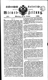 Wiener Zeitung 18201009 Seite: 1