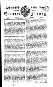 Wiener Zeitung 18201011 Seite: 1