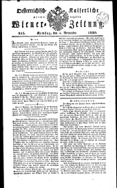 Wiener Zeitung 18201104 Seite: 1