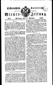 Wiener Zeitung 18201111 Seite: 1