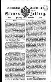 Wiener Zeitung 18201117 Seite: 1