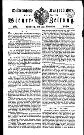 Wiener Zeitung 18201120 Seite: 1