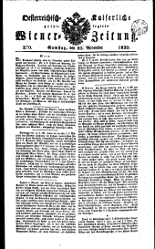 Wiener Zeitung 18201125 Seite: 1