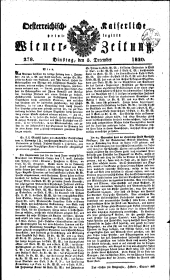 Wiener Zeitung 18201205 Seite: 1