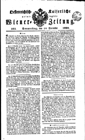 Wiener Zeitung 18201214 Seite: 1