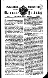 Wiener Zeitung 18201227 Seite: 1
