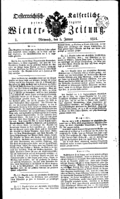 Wiener Zeitung 18210103 Seite: 1