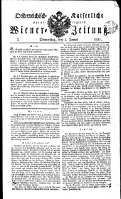 Wiener Zeitung 18210104 Seite: 1