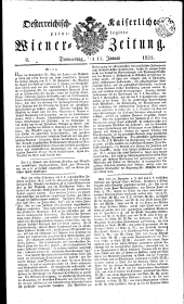 Wiener Zeitung 18210111 Seite: 1