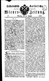 Wiener Zeitung 18210122 Seite: 1