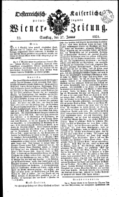 Wiener Zeitung 18210127 Seite: 1