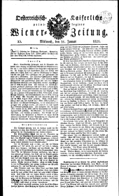 Wiener Zeitung 18210131 Seite: 1