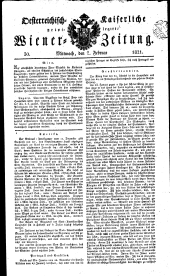 Wiener Zeitung 18210207 Seite: 1