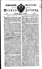 Wiener Zeitung 18210213 Seite: 1