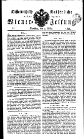 Wiener Zeitung 18210303 Seite: 1