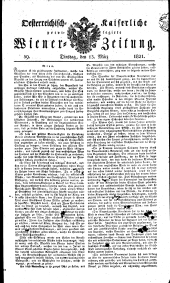 Wiener Zeitung 18210313 Seite: 1