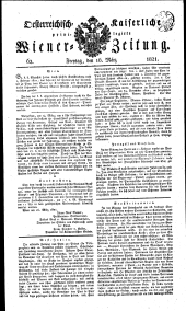 Wiener Zeitung 18210316 Seite: 1