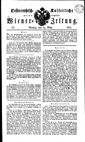 Wiener Zeitung 18210319 Seite: 1