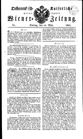 Wiener Zeitung 18210320 Seite: 1