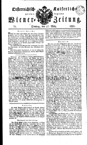 Wiener Zeitung 18210327 Seite: 1