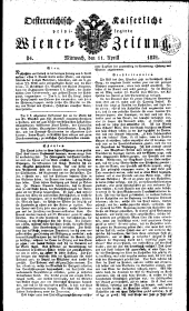 Wiener Zeitung 18210411 Seite: 1