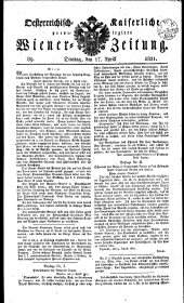 Wiener Zeitung 18210417 Seite: 1