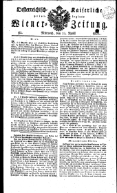 Wiener Zeitung 18210425 Seite: 1