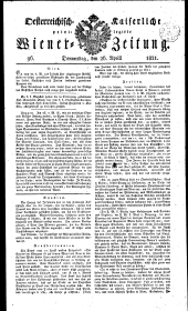 Wiener Zeitung 18210426 Seite: 1