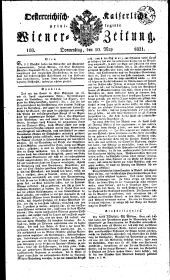 Wiener Zeitung 18210510 Seite: 1