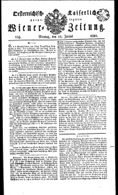 Wiener Zeitung 18210618 Seite: 1