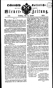 Wiener Zeitung 18210619 Seite: 1